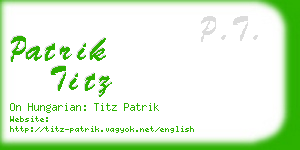 patrik titz business card